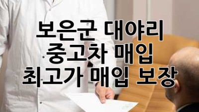 보은군 대야리 중고차 매입: 최고가 매입 보장!