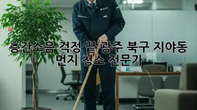 층간소음 걱정 끝! 광주 북구 지야동 먼지 청소 전문가